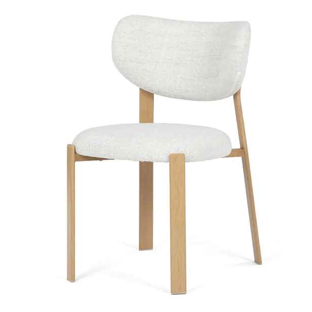 Autronic Jídelní židle HC-L3125 OAK – bílá/dub