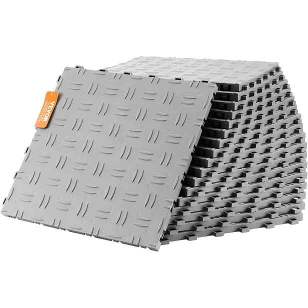 Garážové dlaždice Vevor 30,5 x 30,5 cm Pp stříbrné 50 ks