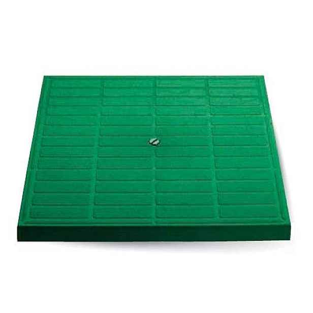 Mondial Kanálový poklop pochůzný PP pro kanálovou šachtu nebo kanálový rám 200X200mm; zelený