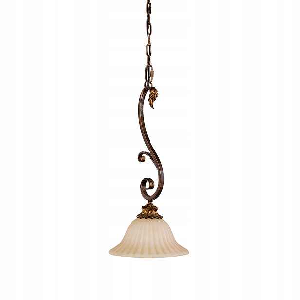 Závěsná lampa šikretová skleněná ozdobná lampa klasická nad stůl Feiss