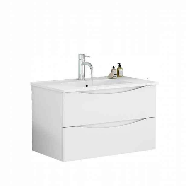 Závěsná skříňka pod umyvadlo Houseland Nirela 80 cm bílá