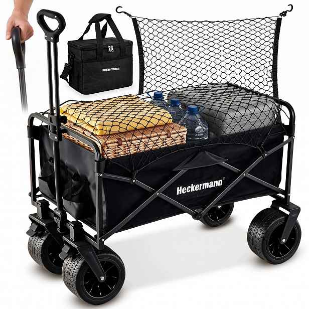 Plážový Kempingový Turistický Vozík Zahradní 250 Kg, Skládací, Přepravní