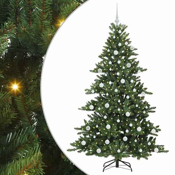 vidaXL Umělý Skládací Vánoční Strom Zelená 180 cm PVC a ocel