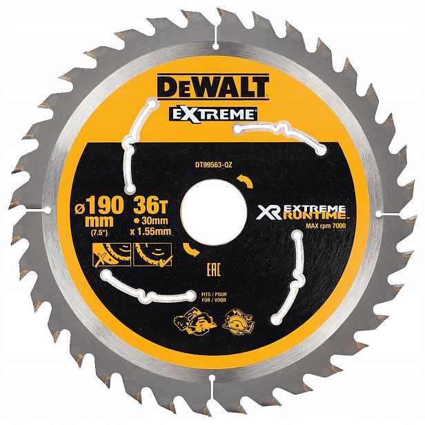 kotoučová pila na řezání dřeva, 36 zubů, Xr Dewalt [DT99563-QZ]