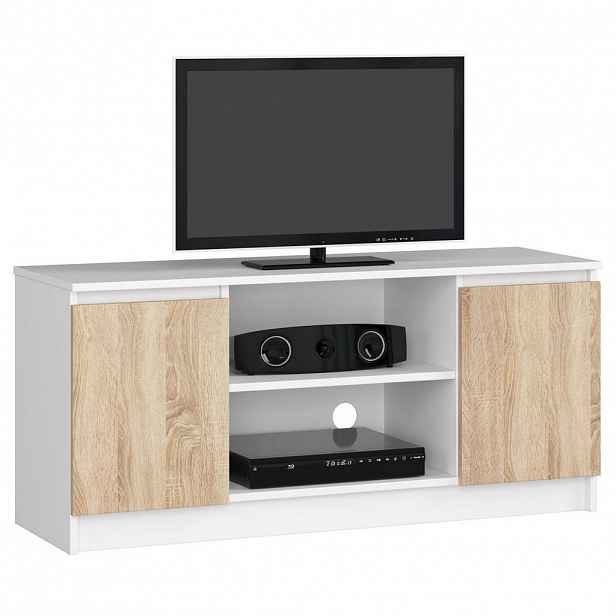 RAUMHIRSCH FURNITURE NÍZKÁ SKŘÍŇ Bílá, dub Sonoma 55/120/40