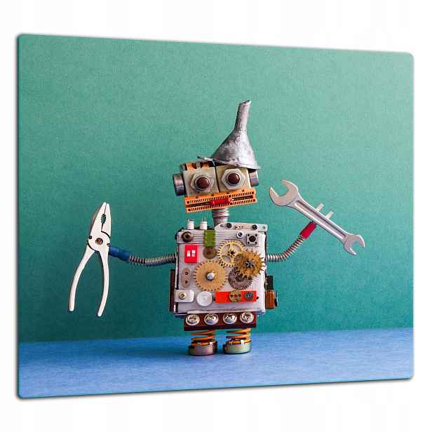 Skleněná Ochranná Deska Panel Lepidlo 65x60 Robot