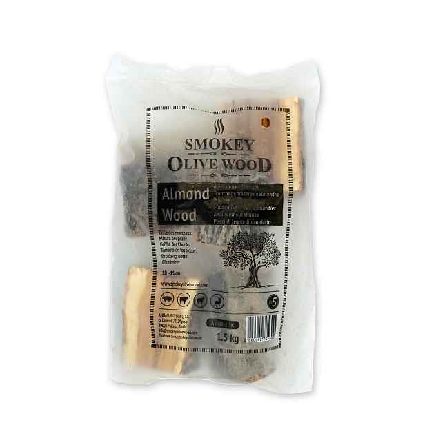 Smokey Olive Wood Špalíky k zauzování ze dřeva mandlovníku Hmotnost: 1,5 kg