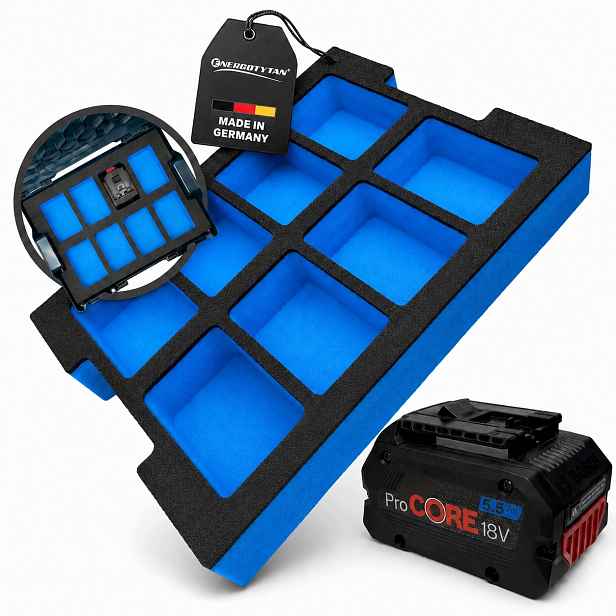 Vložka na akumulátory 18V Bosch Dewalt Makita L-boxx 102 136 8x ProCore 18V