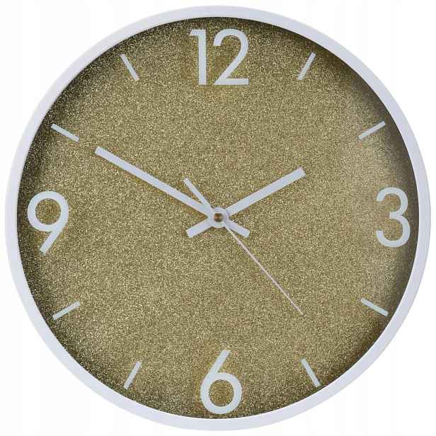 Nástěnné hodiny zlaté bílé 29,5 cm