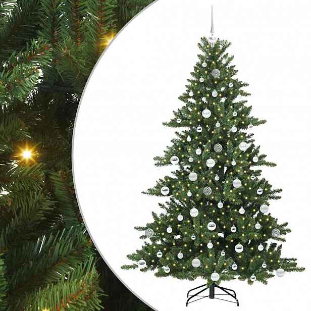 vidaXL Umělý Skládací Vánoční Strom Zelená 180 cm PVC a ocel