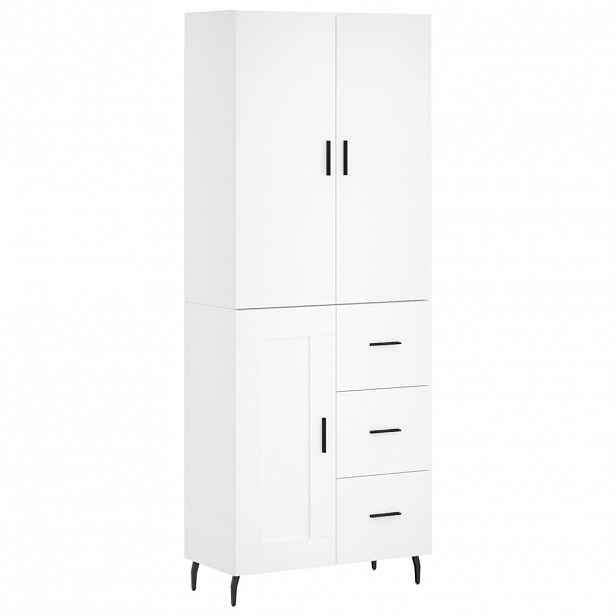 vidaXL Skříň highboard bílá 69,5 x 34 x 180 cm kompozitní dřevo