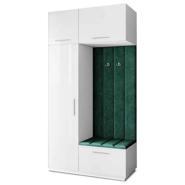 MASSENO MODERNÍ PŘEDSÍŇOVÁ SESTAVA REMA, 120/240/60 cm, bílá