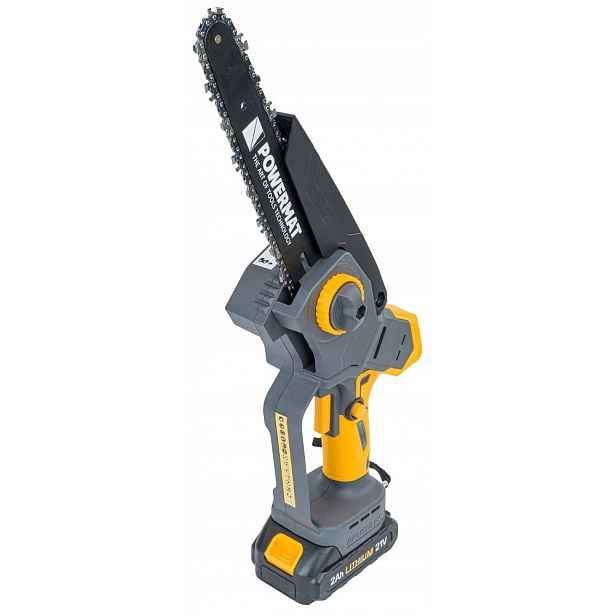 Aku mini pila na větve 8″ (20 cm) 2× baterie 21 V, kufřík, řetěz