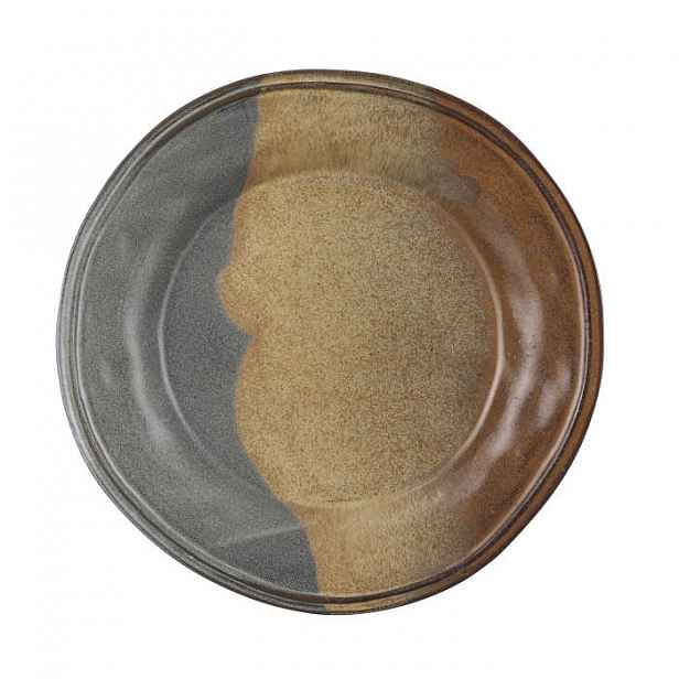 Talíř mělký BOAZ keramika hnědá 28cm