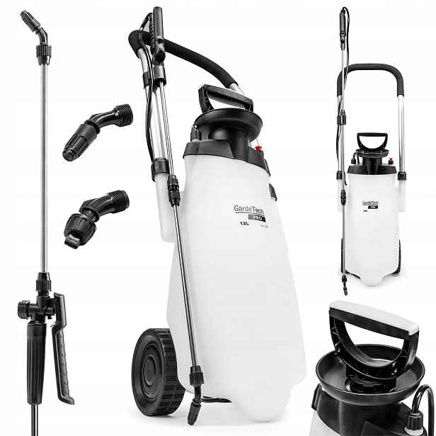 Tlakový Postřikovač Na Kolečkách Gardetech 11212PRO 12 L, Dlouhá Lanka 91 CM