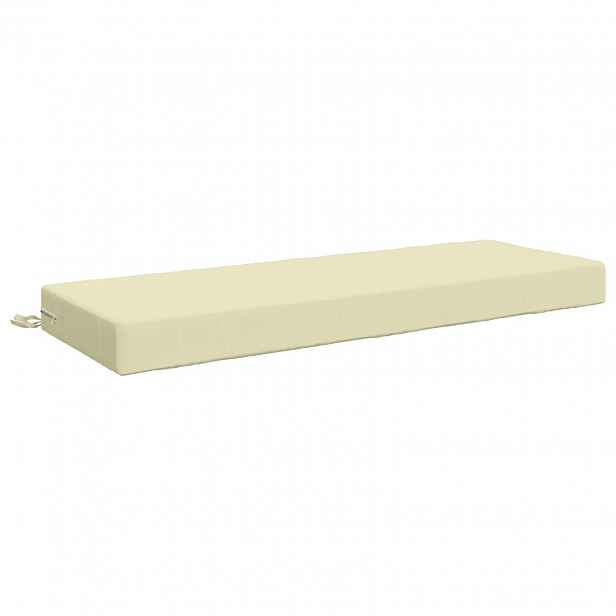 vidaXL Polštář na sedák SOEST 100% polyester Krémová 120 x 40 x 10 cm