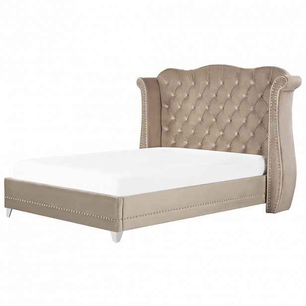 Beliani ČALOUNĚNÁ POSTEL 180/200 cm Taupe Ayette