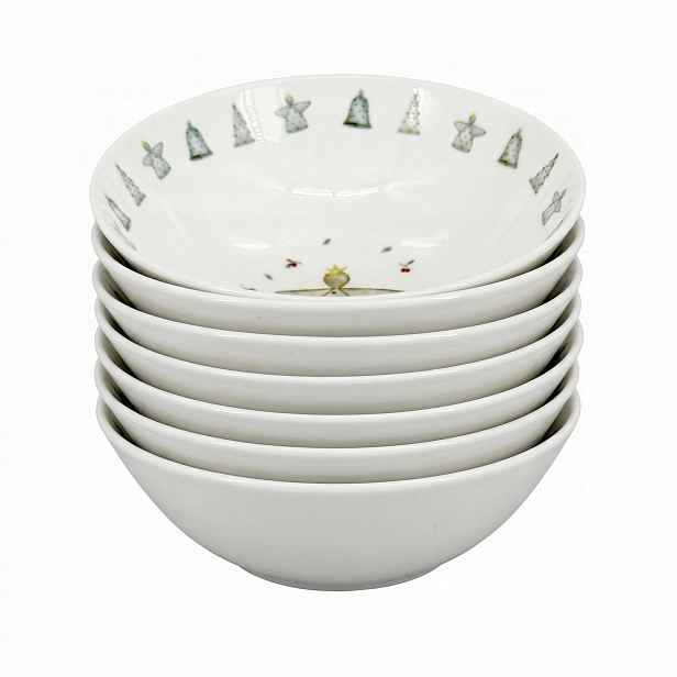 Sada 6 ks vánočních misek Advent 15,5 cm by inspire