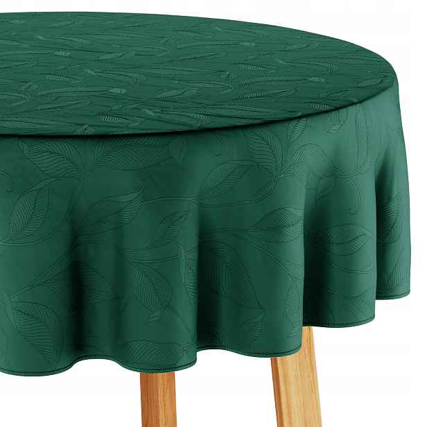 Ubrus odolný proti skvrnám Lahvově Zelená Barva 150x150 Kolo