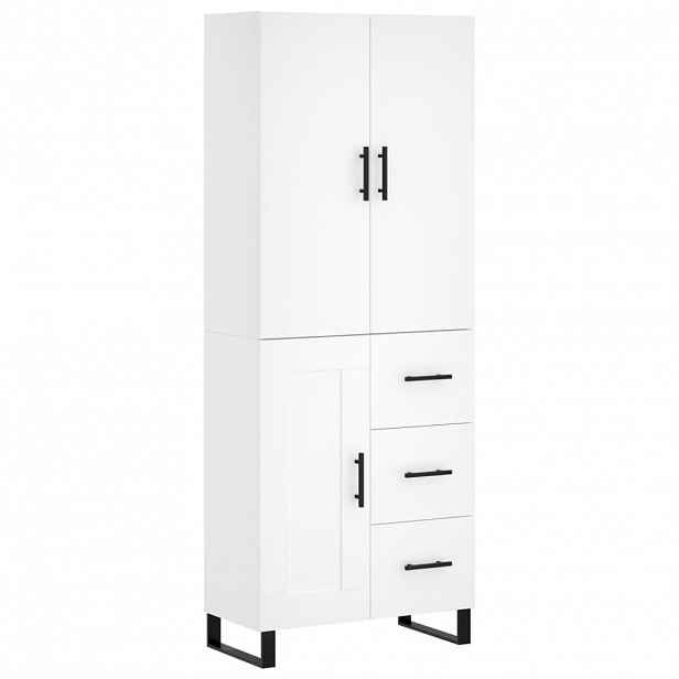 vidaXL Skříň highboard bílá 69,5 x 34 x 180 cm kompozitní dřevo