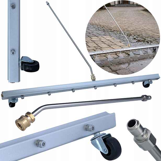 Lanka Na Mytí Široká Tyč 100 CM 7 Trysek 290 Bar Rychlospojka Na Kostky