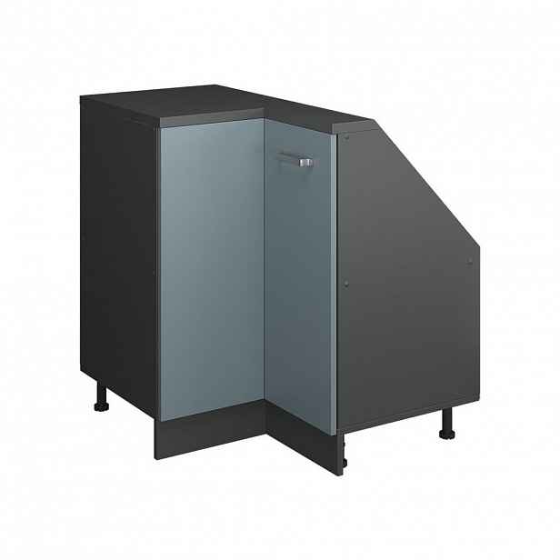 Vicco ŠIKMÁ SKŘÍŇ ROHOVÁ SKŘÍŇKA Rion Modrošedá 75.6 x 81.6 cm s 1 dveřmi
