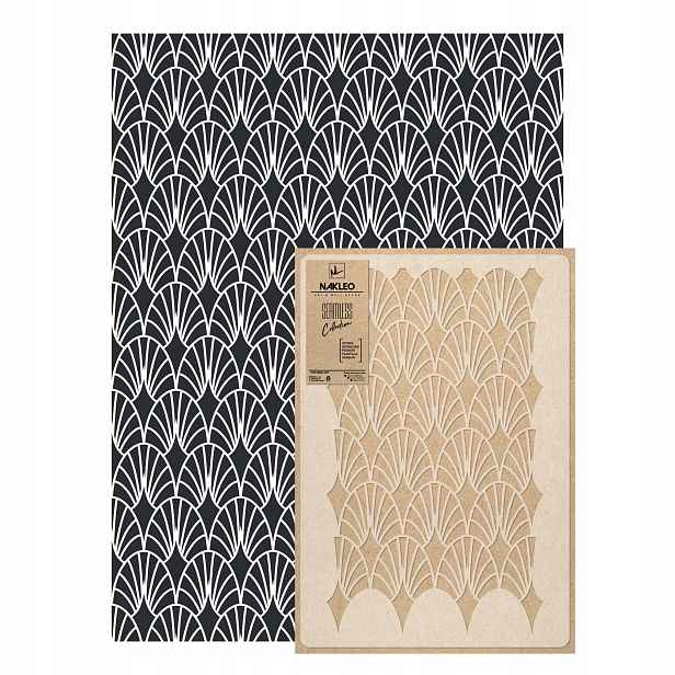 Opakovatelná malířská šablona Opakovaně Použitelný 59x95 cm Tapeta Palmy Art Deco