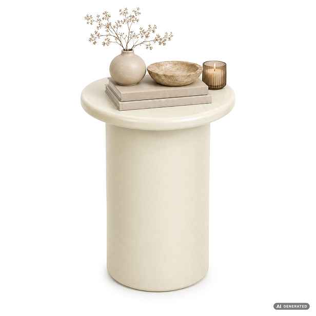 Ak furniture Odkládací stolek Mono 30 cm krémový