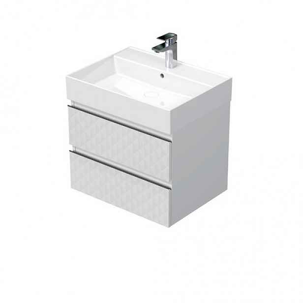 Koupelnová skříňka s umyvadlem SAT Cube Way 60x47,5x46 cm bílá mat CUBE3D46602ZBSAT