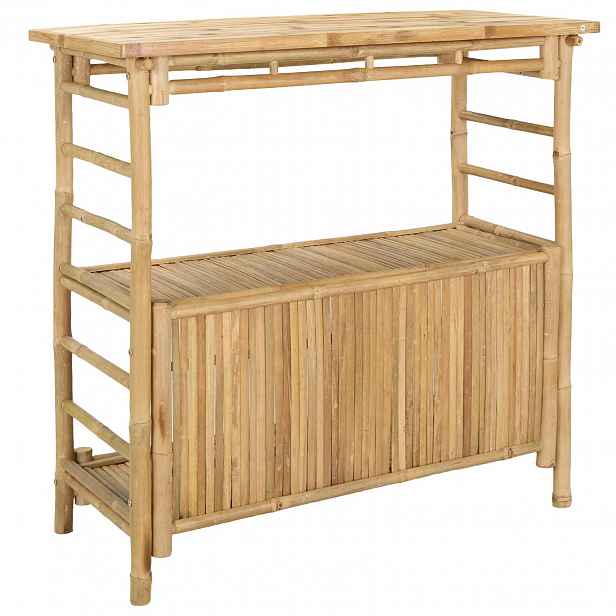 vidaXL Venkovní barový stůl Přírodní 110 x 50 x 105 cm Bambus