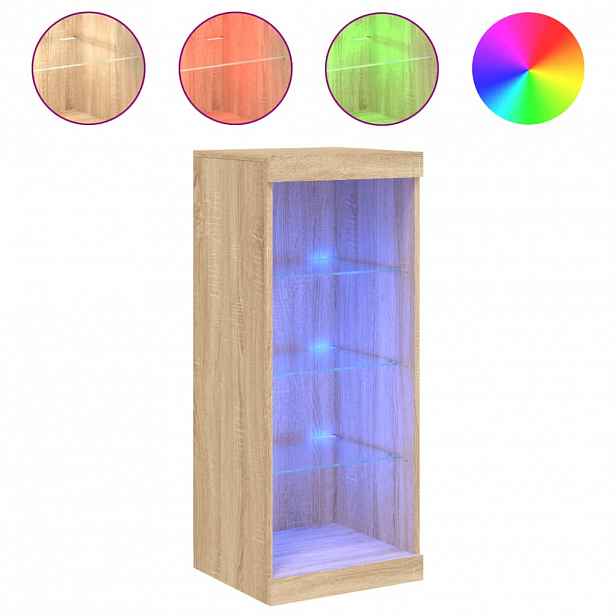 vidaXL Příborník s LED osvětlením dub sonoma 41 x 37 x 100 cm