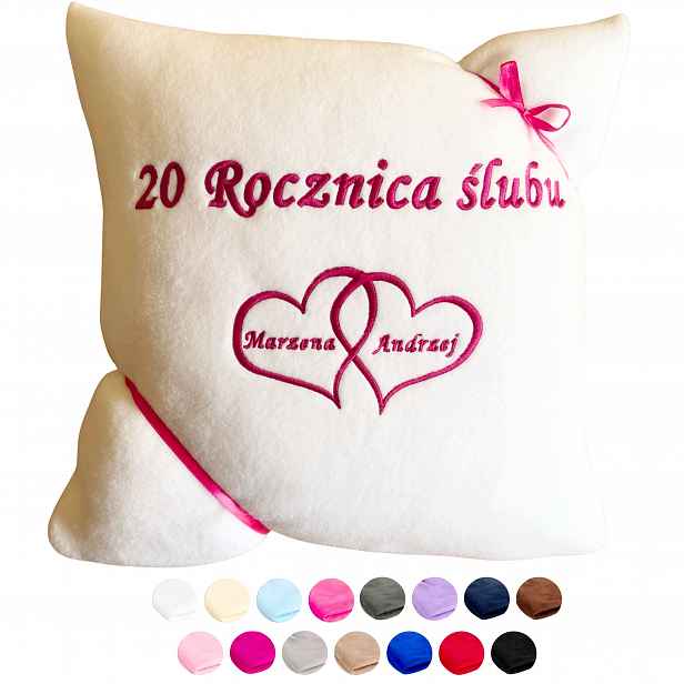 Dárek K 20. Výročí Svatby Porcelánové Výročí Polštář Výšivka