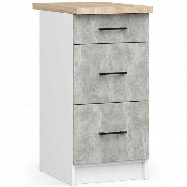 RAUMHIRSCH FURNITURE SKŘÍŇKA Bílá, beton 85/40/46