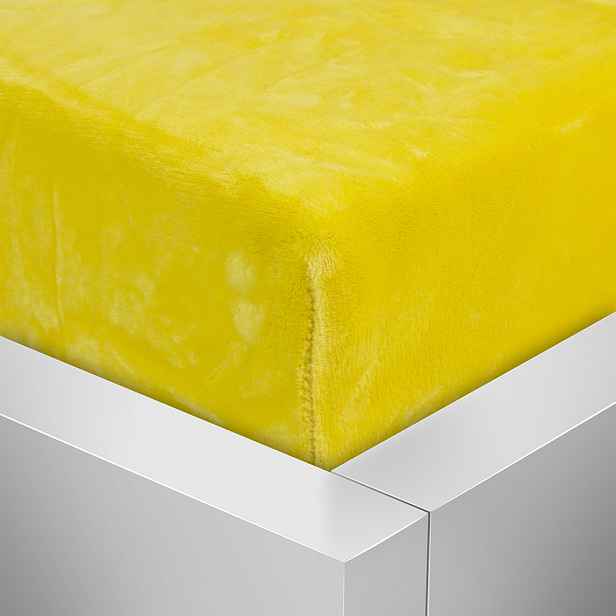 TP Mikroplyšové prostěradlo 180x200 Elegance - Kanárková žlutá
