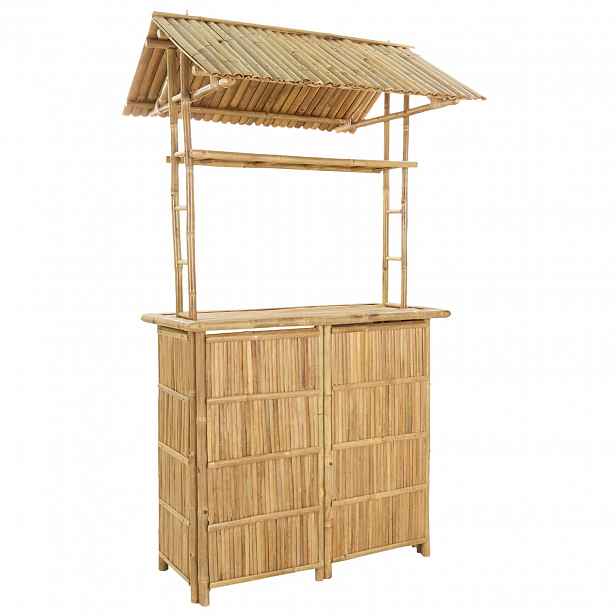 vidaXL Venkovní barový stůl Přírodní 115 x 95 x 214 cm Bambus