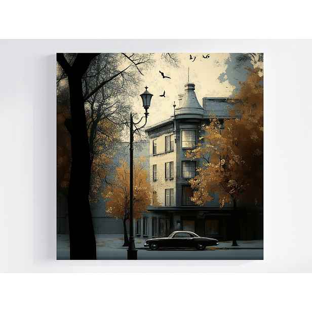 Obraz Na Plátně Canvas Grafika Město Ulice Kamienica Auto 60x60