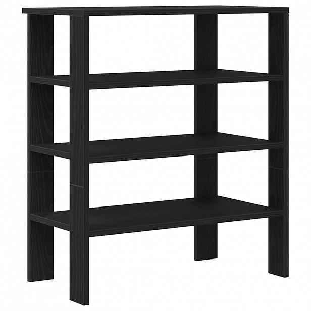 vidaXL Botník černý 61x32x70 cm kompozitní dřevo