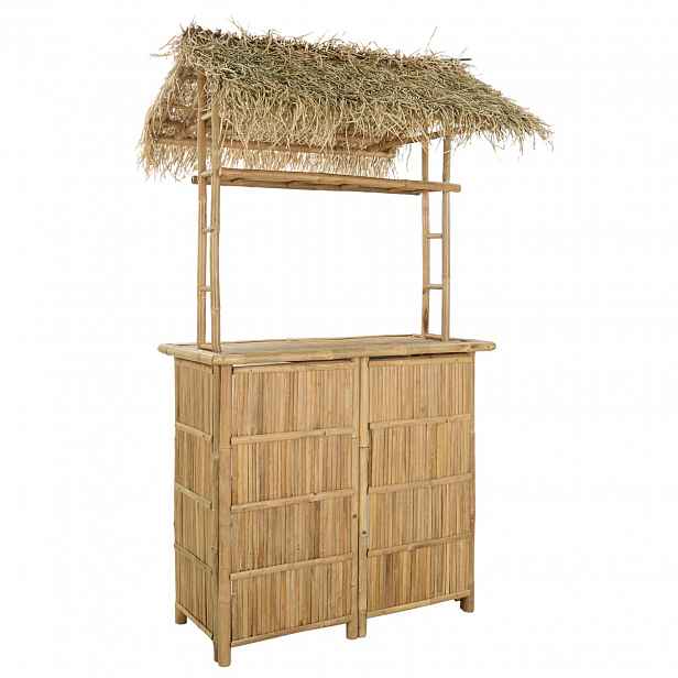 vidaXL Venkovní barový stůl Přírodní 115 x 95 x 215 cm Bambus