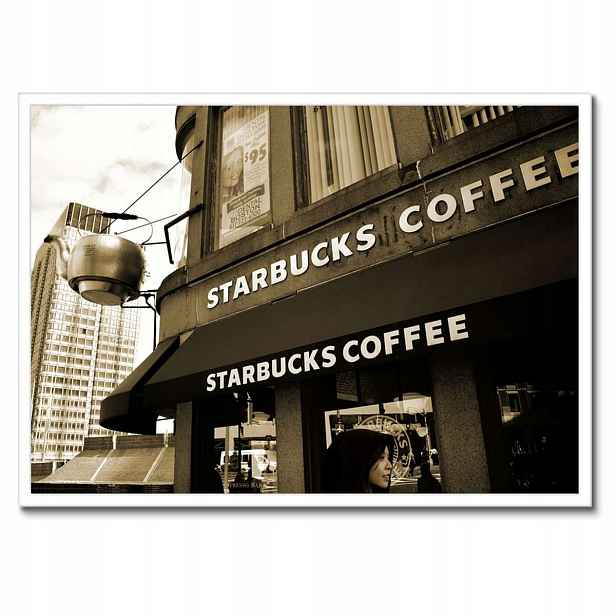 Plakáty v rámu 70x50 Starbucks Coffee Sepia