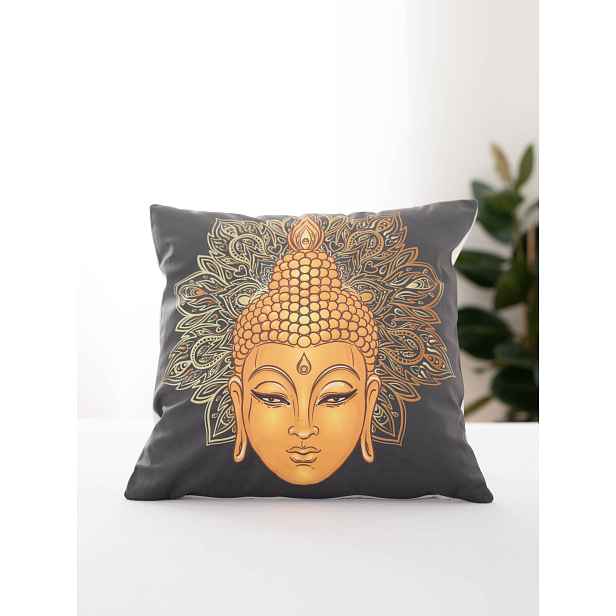 MKLuzkoviny.cz Povlak na polštář mikroplyš 45 x 45 cm - Buddha 3
