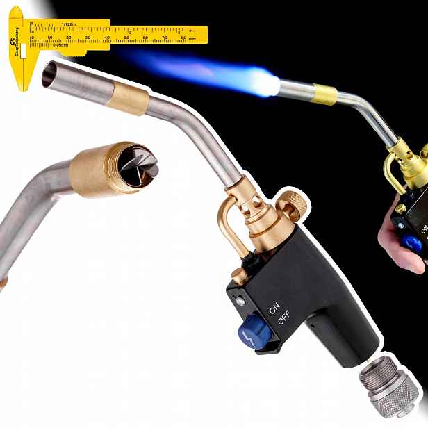 Plynový Hořák Mapp Propan Pro Piezo Pájení Adaptér Turbo Tryska 2800°C