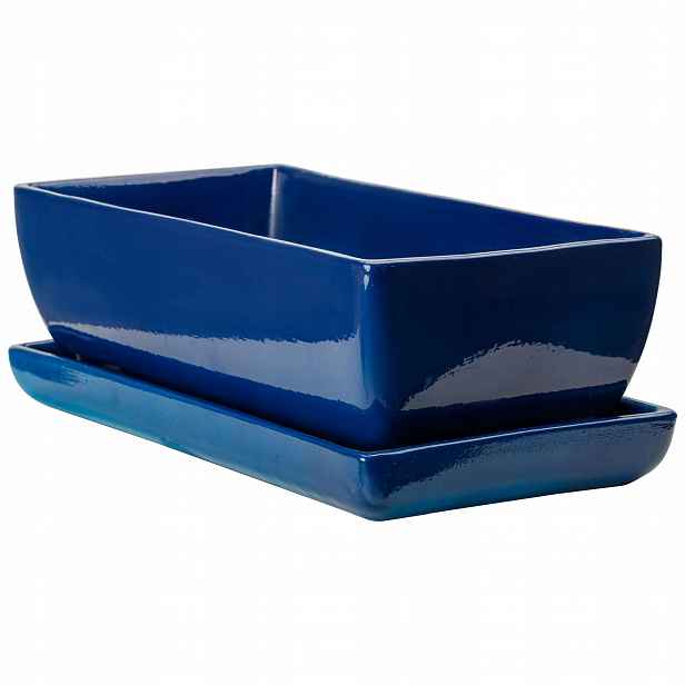 Kaktusovačka Květináč 29 Cm Kobalt granátová Keramika