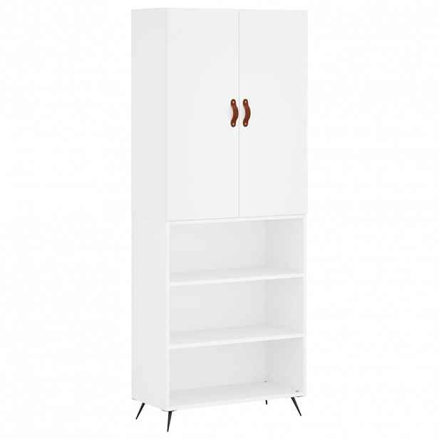 vidaXL Skříň highboard bílá 69,5 x 34 x 180 cm kompozitní dřevo