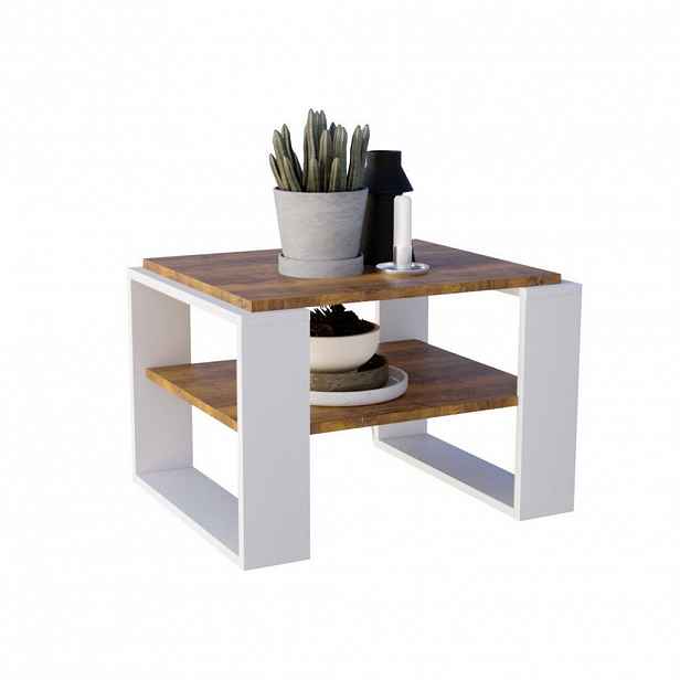 CraftPAK KONZOLOVÝ STOLEK z dřevotřísky, obdélníkový, stabilní, v ořechové barvě, 44/54/63 cm