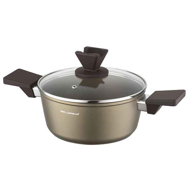 Hrnec Tradiční Hliníkový Florina Aston 24cm 4L Šampaňský Non-stick