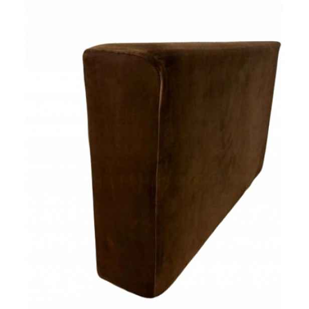 Potah na loketní opěrku Rohové pohovky 20x95x55 cm velur Elastický hnědý