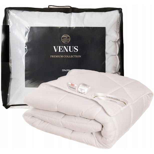 Přikrývka 140x200 zimní silná antialergická prošívaná bílá mikrovlákno Venus