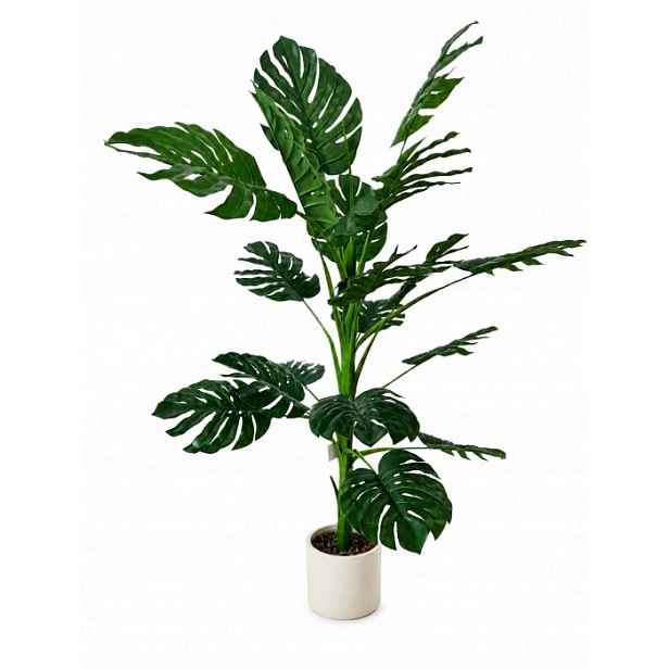 Umělá Monstera v květináči 180 cm, velká dekorativní rostlina do domu, kanceláře