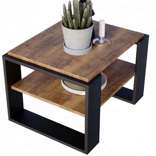 CraftPAK KONZOLOVÝ STOLEK z dřevotřísky, obdélníkový, stabilní, v ořechové barvě, 44/54/63 cm