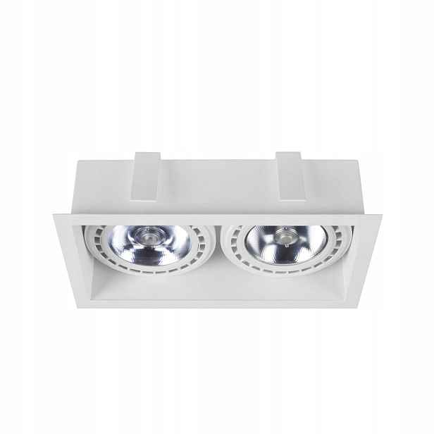 Lampa zapuštěná dvojitá bílá obdélníková Downlight Nowodvorski